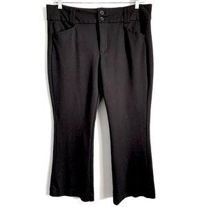Studio by Torrid Black Slim Boot Studio Luxe Ponte Mid-Rise Trouser